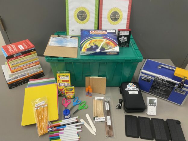 Climate kit components displayed on a table.