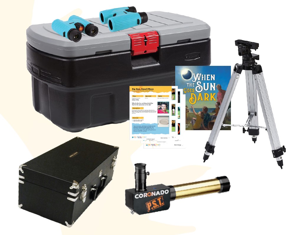 Kit components such as telescope, sunoculars and case